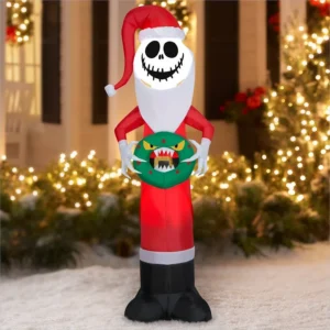 Nightmare before Christmas Jack with Wreath Inflatable Yard 5.5' Foot Decoration Party Prop Sign Christmas