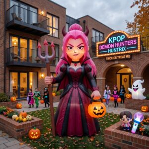 KPop Demon Hunters Mira Halloween Costume 10' Foot Tall Massive Caracter Inflatable LED Blow Up Decoration Party Prop Halloween