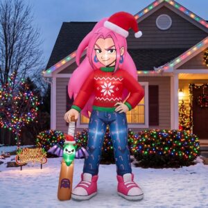 K-Pop Demon Hunters Mira 10' Foot Tall Massive Caracter Inflatable LED Blow Up Decoration Party Prop Christmas