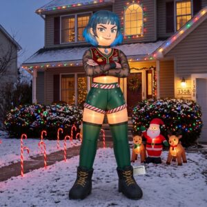 K-Pop Demon Hunters Zoey 10' Foot Tall Massive Caracter Inflatable LED Blow Up Decoration Party Prop Christmas