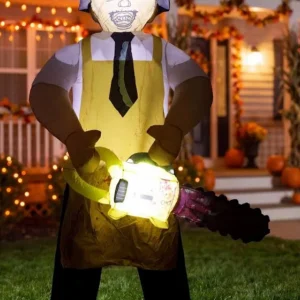 Leatherface with Saw Inflatable Yard 8' Foot Decoration Party Prop Sign Halloween