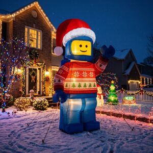 Lego Movie Benny 10' Foot Tall Massive Caracter Inflatable LED Blow Up Decoration Party Prop Christmas