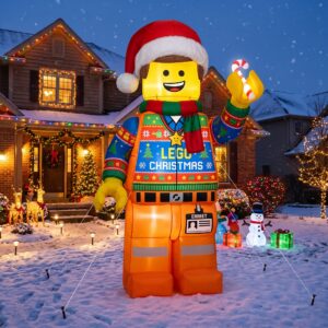 Lego Movie Emmet 10' Foot Tall Massive Caracter Inflatable LED Blow Up Decoration Party Prop Christmas