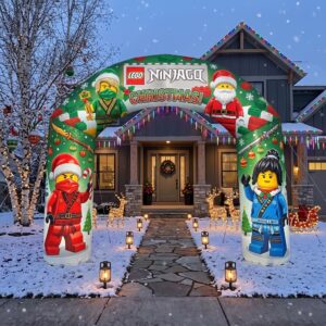 Lego Ninjago Theme Inflatable Arch Yard 9'x8' Foot Decoration Party Prop Sign Christmas