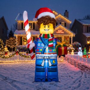 Lego Ninjago Jay Ninja 10' Foot Tall Massive Caracter Inflatable LED Blow Up Decoration Party Prop Christmas