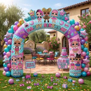 LOL Surprise Dolls Theme Inflatable Arch Yard 9'x8' Foot Decoration Party Prop Sign Birthday
