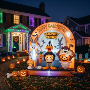 Looney Tunes Characters Giant Yard Inflatable Scene 8' Foot Tall by 10' Foot Wide Decoration Party Prop Sign Halloween