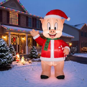 Looney Tunes Porky Pig 10' Foot Tall Massive Caracter Inflatable LED Blow Up Decoration Party Prop Christmas