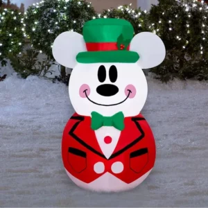 Mickey Mouse Snowman with vest Inflatable Yard 3.5' Foot Decoration Party Prop Sign Christmas