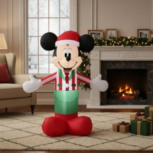 Mickey Mouse Christmas Pajamas Inflatable Yard 3.5' Foot Decoration Party Prop Sign Christmas