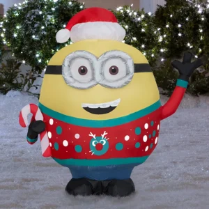Minions Otto with Sweater Inflatable Yard 3.5' Foot Decoration Party Prop Sign Christmas