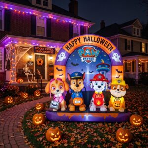 Paw Patrol Characters Giant Yard Inflatable Scene 8' Foot Tall by 10' Foot Wide Decoration Party Prop Sign Halloween