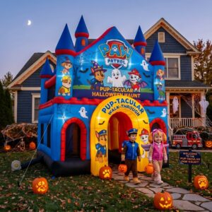 Paw Patrol Theme Giant Yard Inflatable Walk-Through Haunted House Castle 10' Foot Tall Decoration Party Prop Halloween