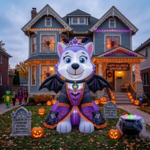 Paw Patrol Everest Bat Princess Costume 10' Foot Tall Massive Caracter Inflatable LED Blow Up Decoration Party Prop Halloween