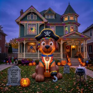 Paw Patrol Zuma Pirate Costume 10' Foot Tall Massive Caracter Inflatable LED Blow Up Decoration Party Prop Halloween