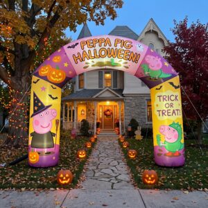 Peppa Pig Theme Inflatable Arch Yard 9'x8' Foot Decoration Party Prop Sign Halloween