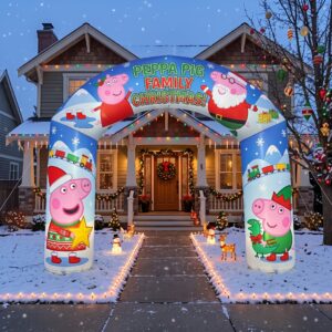 Peppa Pig Theme Inflatable Arch Yard 9'x8' Foot Decoration Party Prop Sign Christmas