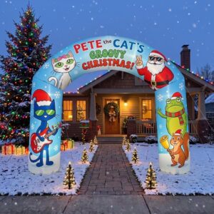 Pete the Cat Theme Inflatable Arch Yard 9'x8' Foot Decoration Party Prop Sign Christmas