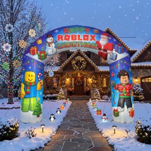 Roblox Theme Inflatable Arch Yard 9'x8' Foot Decoration Party Prop Sign Christmas