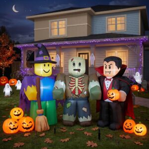 Roblox Characters Inflatable Trio Yard 10' Foot Wide Decoration Party Prop Sign with Halloween Pumpkins