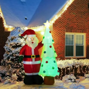 Santa Claus with Christmas Tree Inflatable Yard 7' Foot Decoration Party Prop Sign Christmas