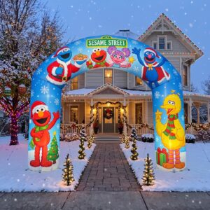 Sesame Street Theme Inflatable Arch Yard 9'x8' Foot Decoration Party Prop Sign Christmas