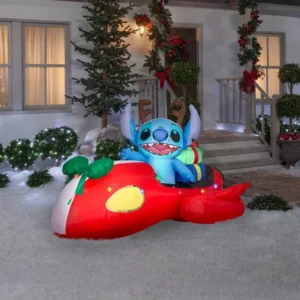 Stitch in Red Car Speeder Inflatable Yard 6' Foot Decoration Party Prop Sign Christmas