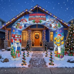 Transformers Theme Inflatable Arch Yard 9'x8' Foot Decoration Party Prop Sign Christmas