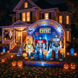 Transformers Characters Giant Yard Inflatable Scene 8' Foot Tall by 10' Foot Wide Decoration Party Prop Sign Halloween