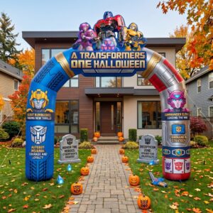 Transformers Theme Inflatable Arch Yard 9'x8' Foot Decoration Party Prop Sign Halloween