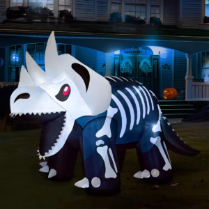 Triceratops Skeleton Dinosaur Inflatable Yard 8' Foot Decoration Party Prop Sign Halloween