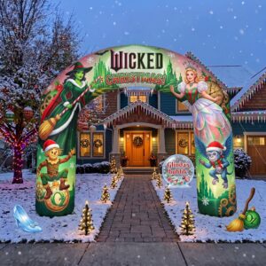 Wicked Theme Inflatable Arch Yard 9'x8' Foot Decoration Party Prop Sign Christmas