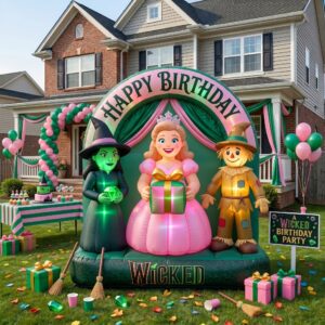 Wicked Characters Giant Yard Inflatable Scene 8' Foot Tall by 10' Foot Wide Decoration Party Prop Sign Birthday