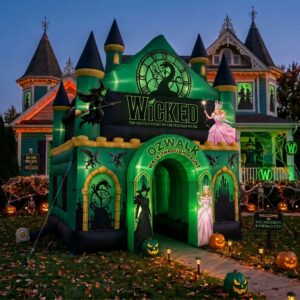Wicked Theme Giant Yard Inflatable Walk-Through Haunted House Castle 10' Foot Tall Decoration Party Prop Halloween