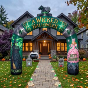 Wicked Theme Inflatable Arch Yard 9'x8' Foot Decoration Party Prop Sign Halloween