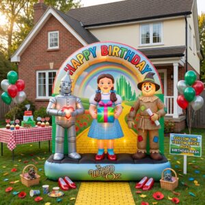 Wizard of Oz Characters Giant Yard Inflatable Scene 8' Foot Tall by 10' Foot Wide Decoration Party Prop Sign Birthday