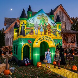 Wizard of Oz Theme Giant Yard Inflatable Walk-Through Haunted House Castle 10' Foot Tall Decoration Party Prop Halloween
