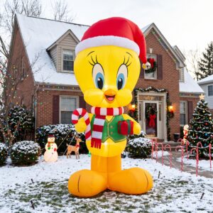 Looney Tunes Tweety Bird 10' Foot Tall Massive Caracter Inflatable LED Blow Up Decoration Party Prop Christmas