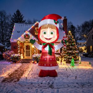 Masha 10' Foot Tall Massive Caracter Inflatable LED Blow Up Decoration Party Prop Christmas