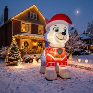 Paw Patrol Everest Dog 10' Foot Tall Massive Caracter Inflatable LED Blow Up Decoration Party Prop Christmas