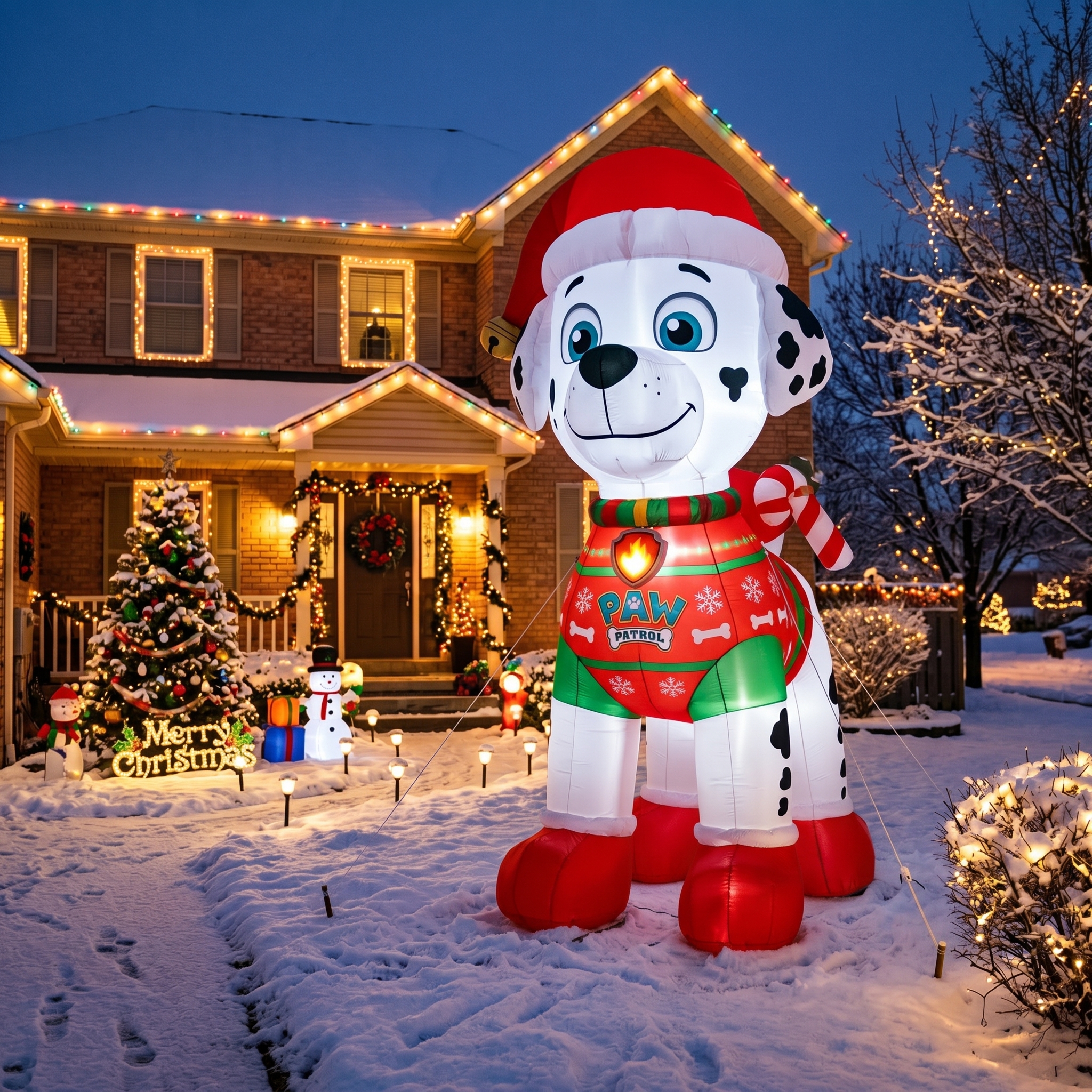 Paw Patrol Marshall Dog 10' Foot Tall Massive Caracter Inflatable LED Blow Up Decoration Party Prop Christmas
