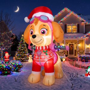 Paw Patrol Skye Dog 10' Foot Tall Massive Caracter Inflatable LED Blow Up Decoration Party Prop Christmas