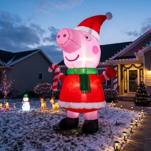 Peppa Pig 10' Foot Tall Massive Caracter Inflatable LED Blow Up Decoration Party Prop Christmas