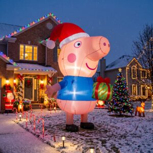 Peppa Pig George 10' Foot Tall Massive Caracter Inflatable LED Blow Up Decoration Party Prop Christmas